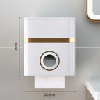 Wall Mount Toilet Paper Holder Double Drawer Tissue Box Toilet Paper Holder Richie's