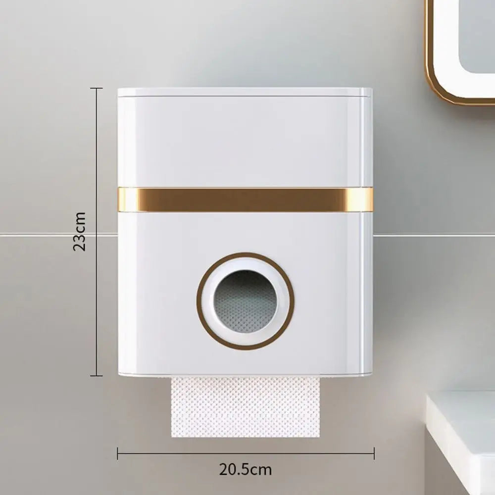 Wall Mount Toilet Paper Holder Double Drawer Tissue Box Toilet Paper Holder Richie's