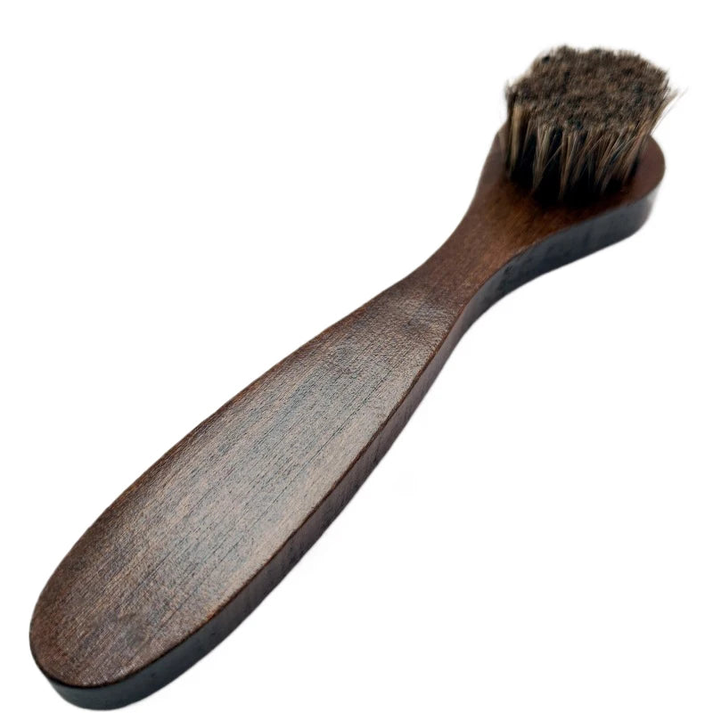 Wooden Handle Horse Hair Shoe Brush – Boot Polish & Shine Shoe Care Brush Richie's A1