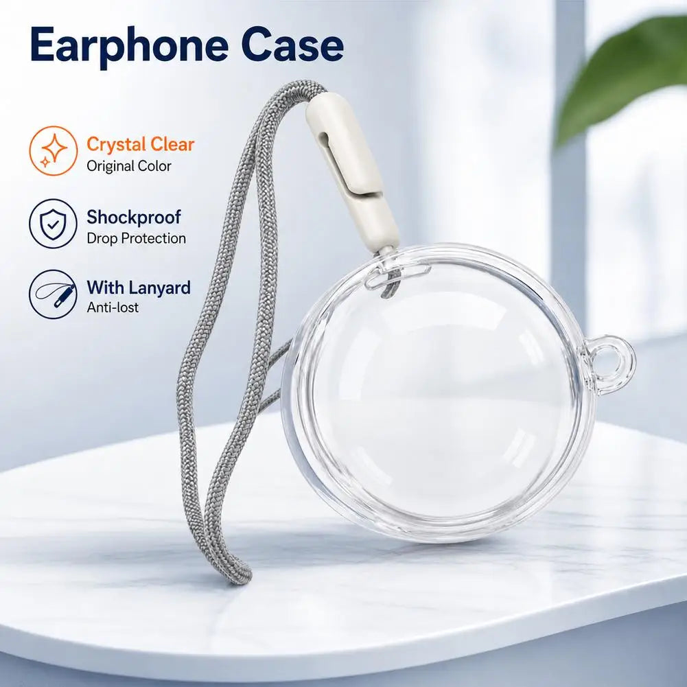 Huawei FreeClip 2 S Clear TPU Case Cover with Lanyard Earphone Case Cover Richie's