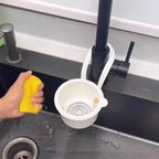 Self-Cleaning Push Sink Strainer Basket with Removable Bottom Sink Strainer Basket Richie's white 1pc