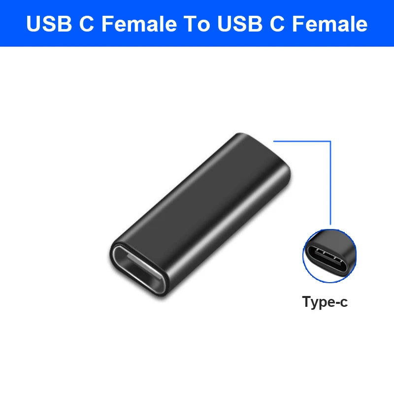 USB-C Female-to-Female & Male-to-Male Adapter with PD USB-C Adapter Richie's C Female to C Female