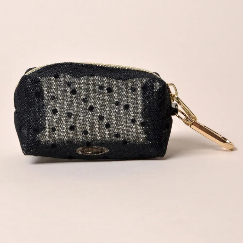Lace Mesh Dog Poop Bag Dispenser Keychain with Carabiner Clip Dog Bag Dispenser Richie's 8