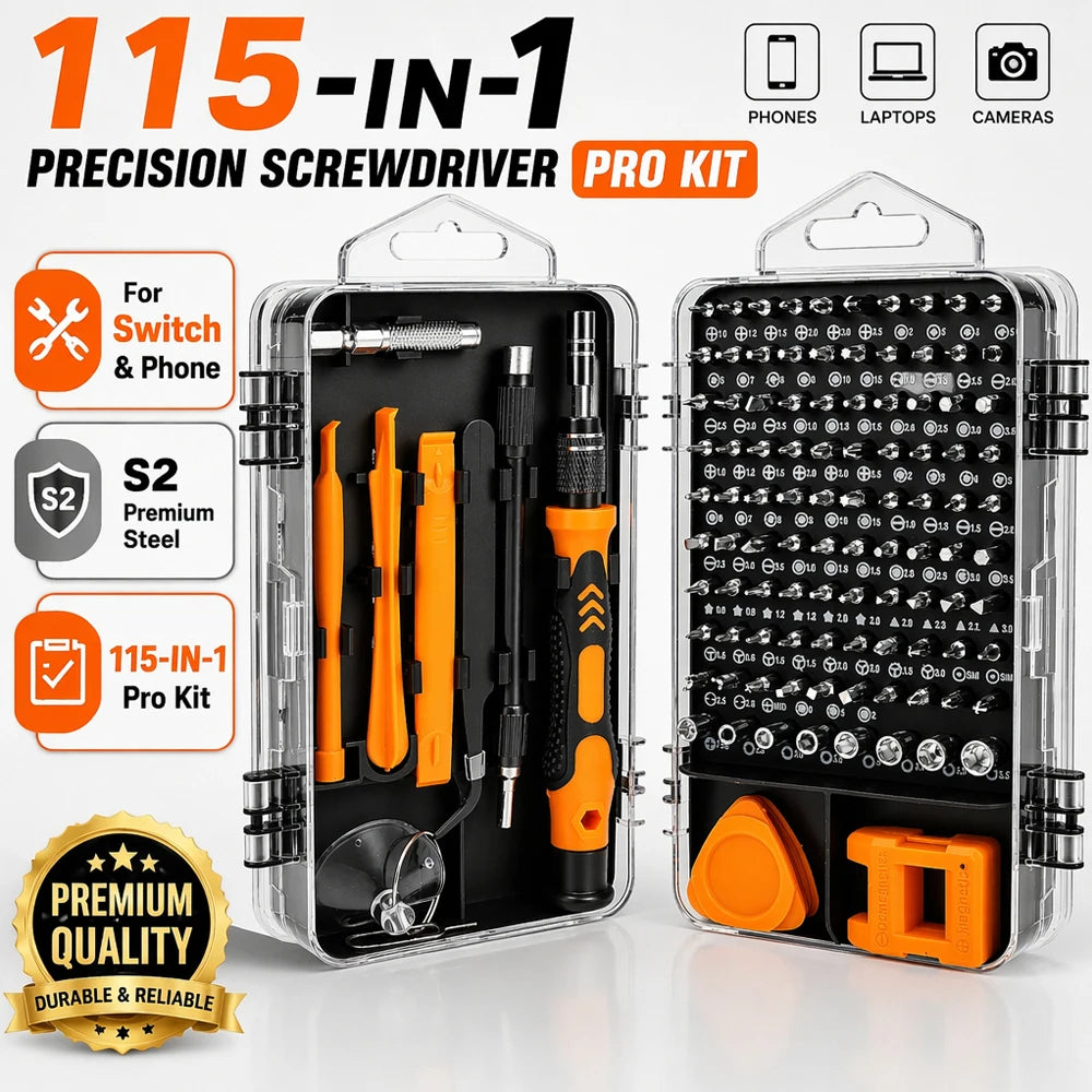 115-in-1 Precision Magnetic Screwdriver Set | Repair Kit Precision Screwdriver Set Richie's