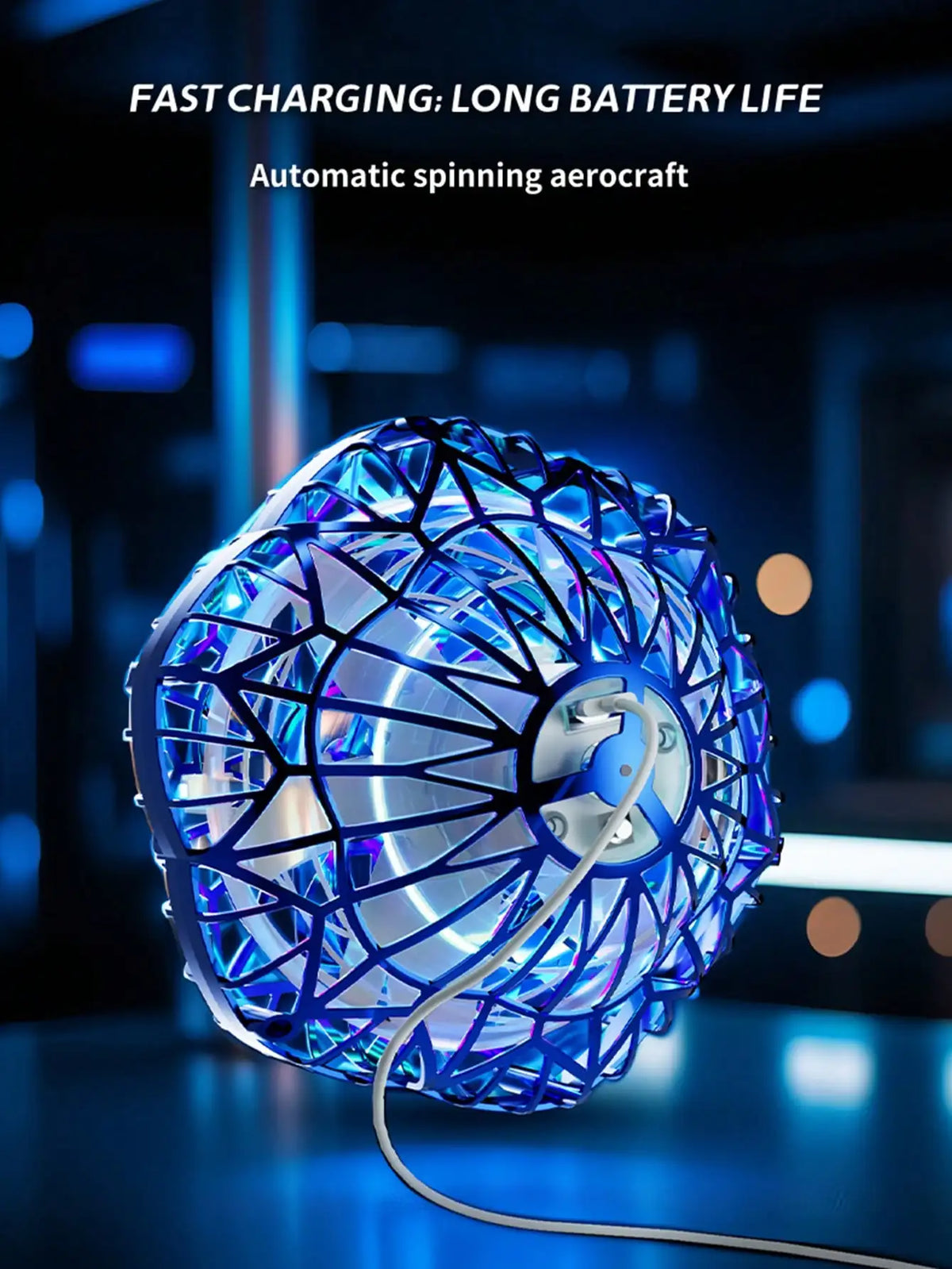 UFO Smart Floating Ball – LED Glow Spinning Flying Toy Gift Flying Toy Richie's