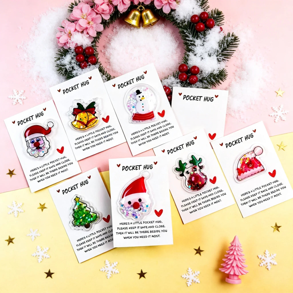 9-Pack Quicksand Christmas Cards – Santa, Snowman & Reindeer Christmas Greeting Cards Richie's