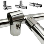 25mm Tube Connector Pipe Joint Clamp for Clothes Rack & Shelving Pipe Joint Connector Richie's