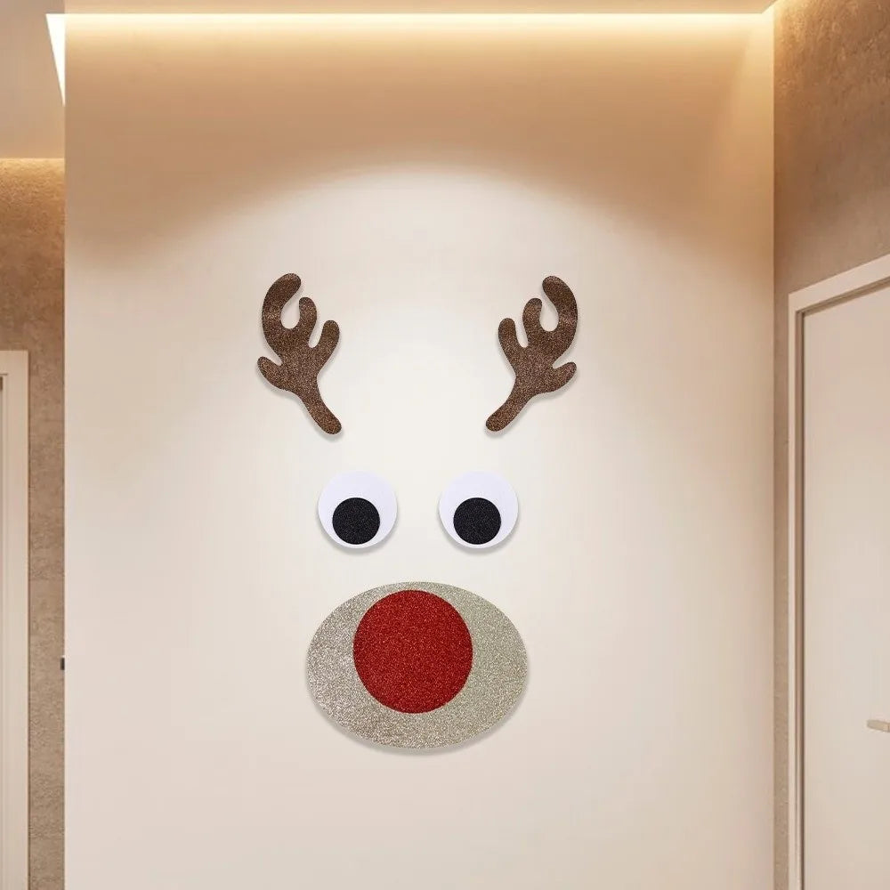 Large Christmas Window & Door Stickers – Snowman, Santa, Reindeer Christmas Wall Stickers Richie's
