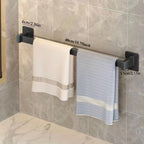 Black No-Drill Wall-Mounted Towel Rack | Space-Saving Bar Wall Towel Rack Richie's