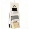 6-Pocket Hanging Handbag Organizer – Waterproof Closet Storage Closet Bag Organizer Richie's white