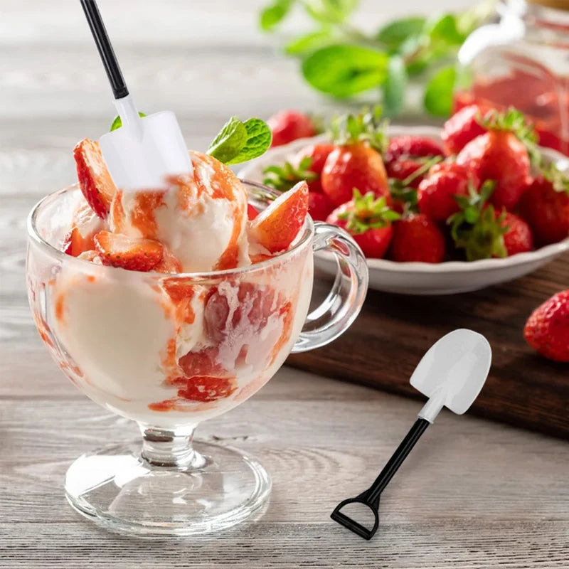 Mini Shovel Dessert Spoons Disposable Plastic 50pcs – Kids Party Disposable Dessert Spoons Richie's
