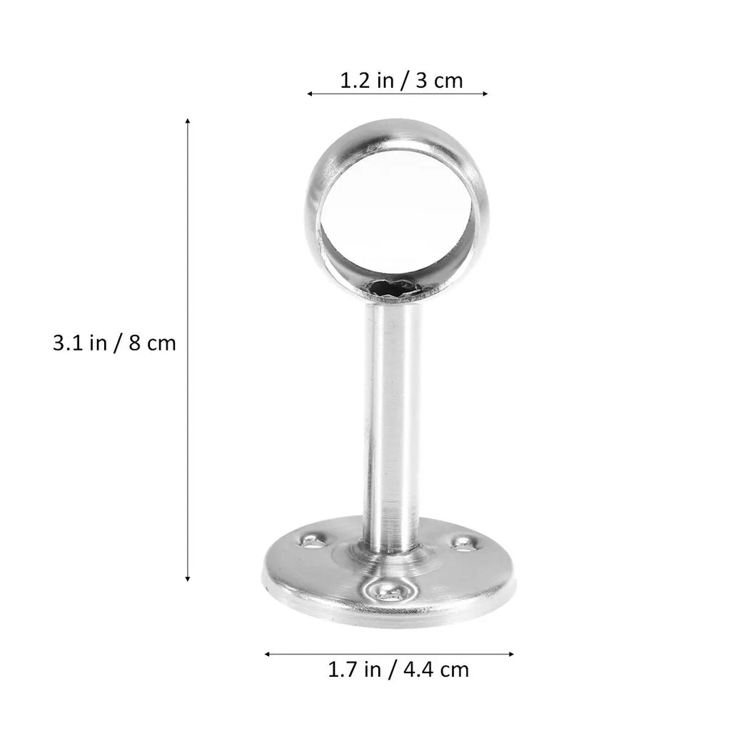 2Pcs Stainless Steel Closet Pole Socket Brackets – 25mm Rod Rod Socket Bracket Richie's