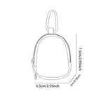White Flower Mini Zipper Coin Purse with Hook Clip & Key Bag Mini Coin Purse Richie's