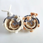 Handwoven Easter Basket Bunny & Bear | 3 Sizes Straw Storage Easter Woven Basket Richie's