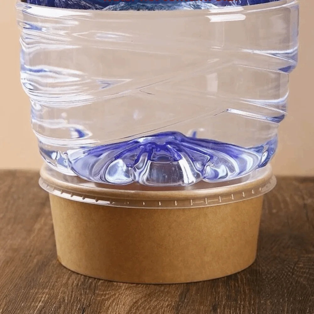 50pcs Kraft Paper Salad Bowls with Lids 500/750ml Disposable Disposable Food Bowls Richie's