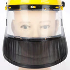 Safety Helmet Full Face Mesh Mask for Grass Trimmer & Chainsaw Safety Helmet Shield Richie's