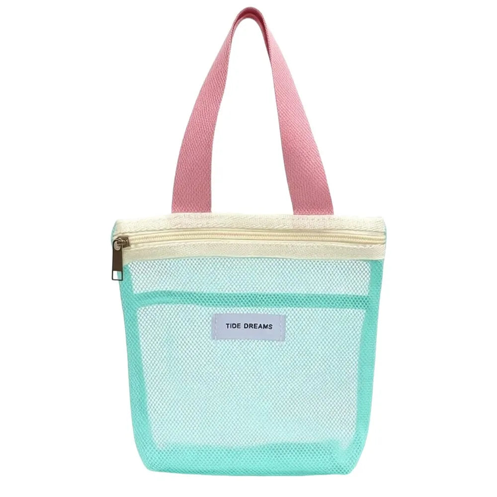Portable Transparent Mesh Toiletry & Makeup Bag – 5 Colors Mesh Toiletry Bag Richie's Green