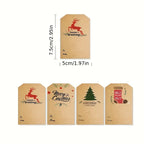 300 Christmas Gift Label Stickers Roll – Retro Matte Design Gift Label Stickers Richie's