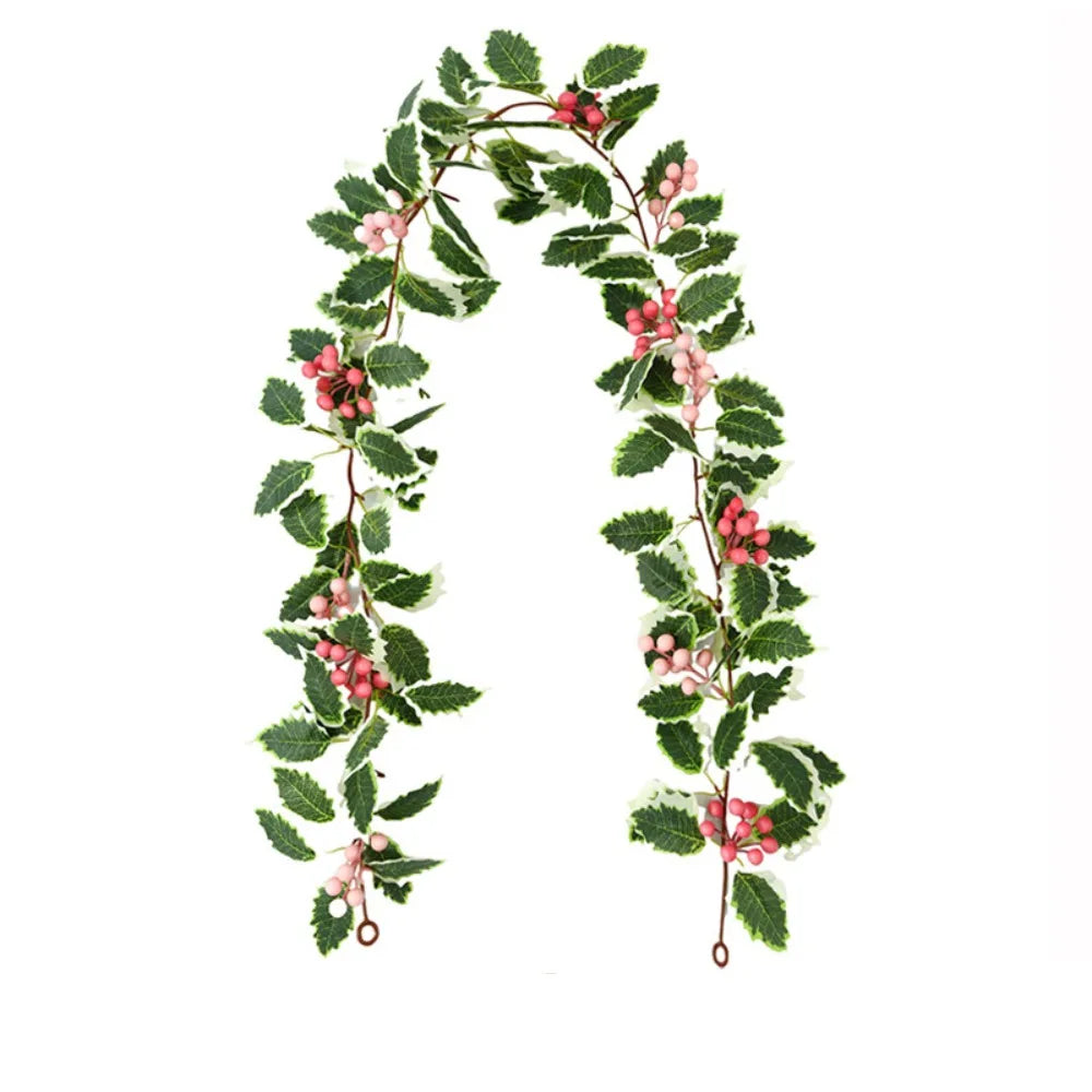 DIY Pink Berry Christmas Wreath – Artificial Garland Vine Artificial Wreath Garland Richie's A3