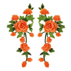 3D Flower Embroidery Applique Pair – Handmade Sew-On Patch Embroidery Applique Patch Richie's