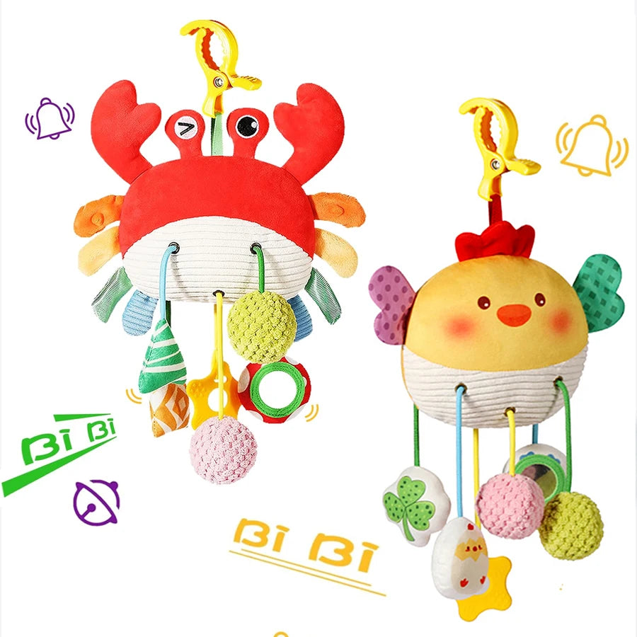 Baby Plush Christmas Stroller Toy | Sensory Rattle Crib Mobile Baby Sensory Rattle Toy Richie's