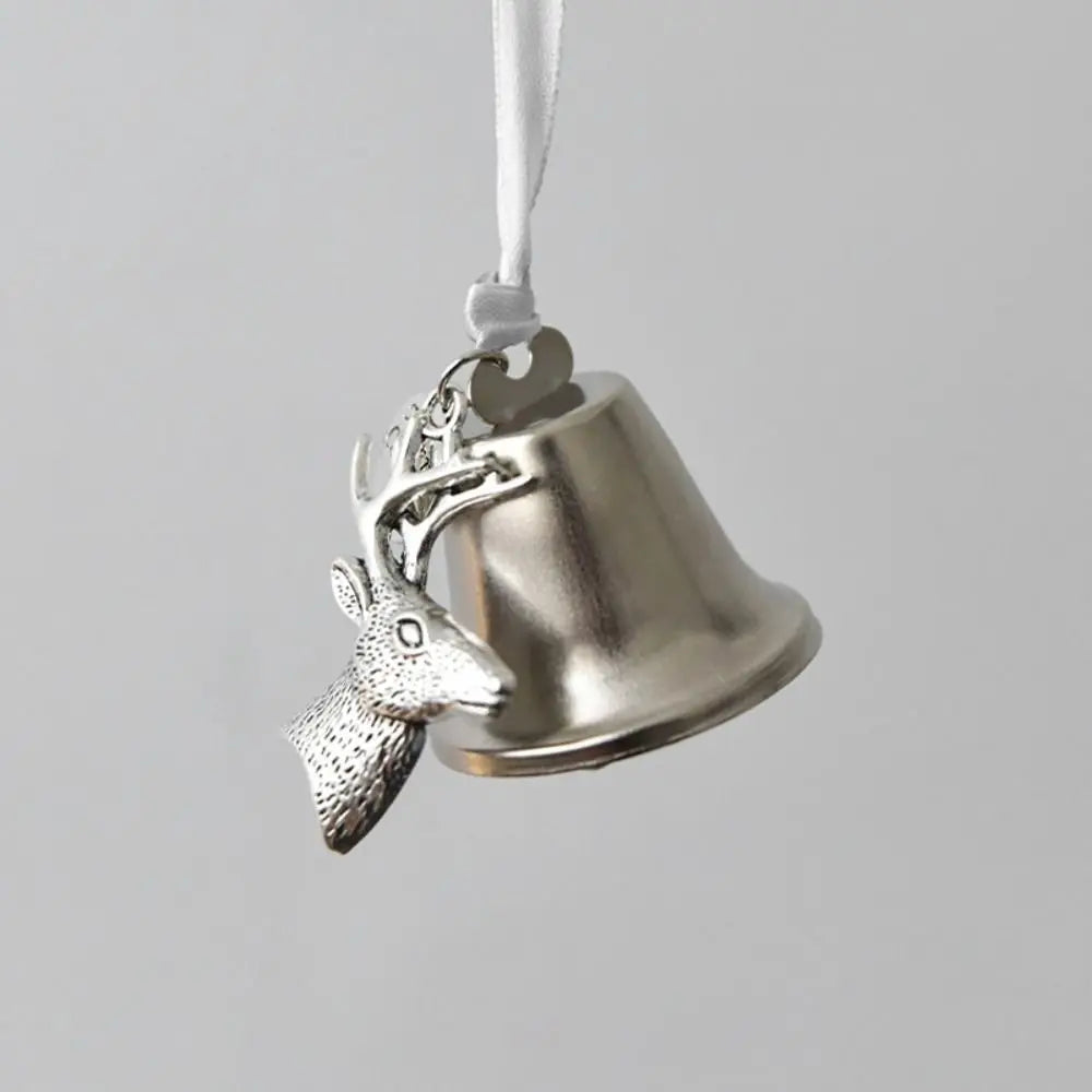 Silver Iron Christmas Bell Ornament with Ribbon – Jingle Bell Christmas Bell Ornament Richie's