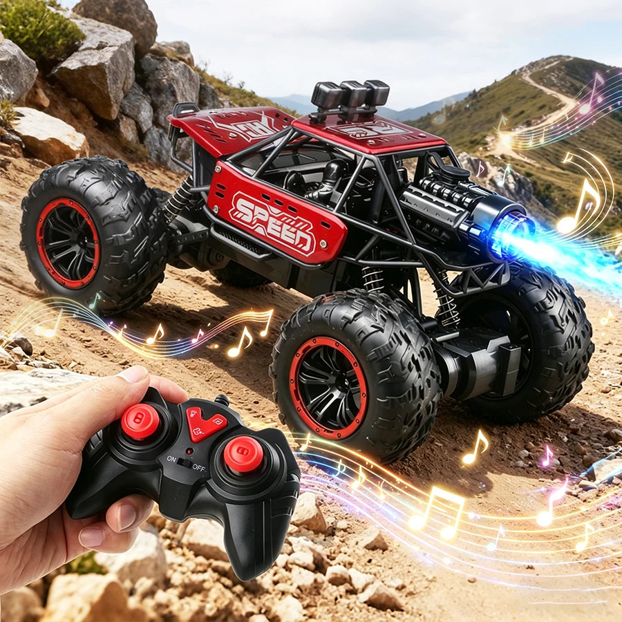 2.4G RC Off-Road Alloy Car – Lights, Music & Spray RC Off-Road Car Richie's