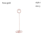 Rose Gold Metal Photo Clip Place Card & Table Number Stand Place Card Holder Richie's rose-style1-size3