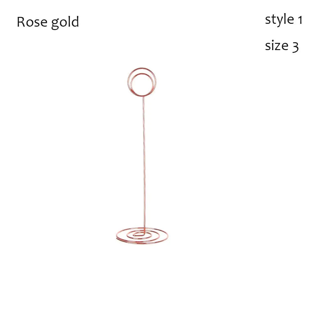 Rose Gold Metal Photo Clip Place Card & Table Number Stand Place Card Holder Richie's rose-style1-size3