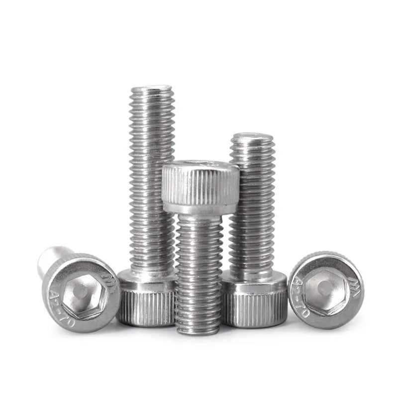 10pcs DIN912 Hex Socket Cap Head Bolts M3–M8 Stainless Steel Hex Socket Screws Richie's