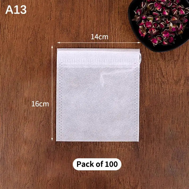 100 Pcs Drawstring Tea Bags – Disposable Empty Filter Pouches Tea Filter Bags Richie's A13