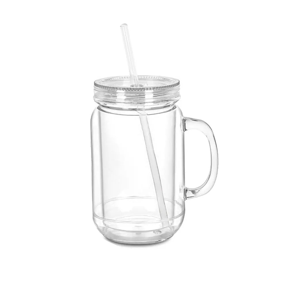 20 oz Snow Globe Tumbler DIY Glitter Cup – BPA-Free with Handle Snow Globe Tumbler Richie's Transparent