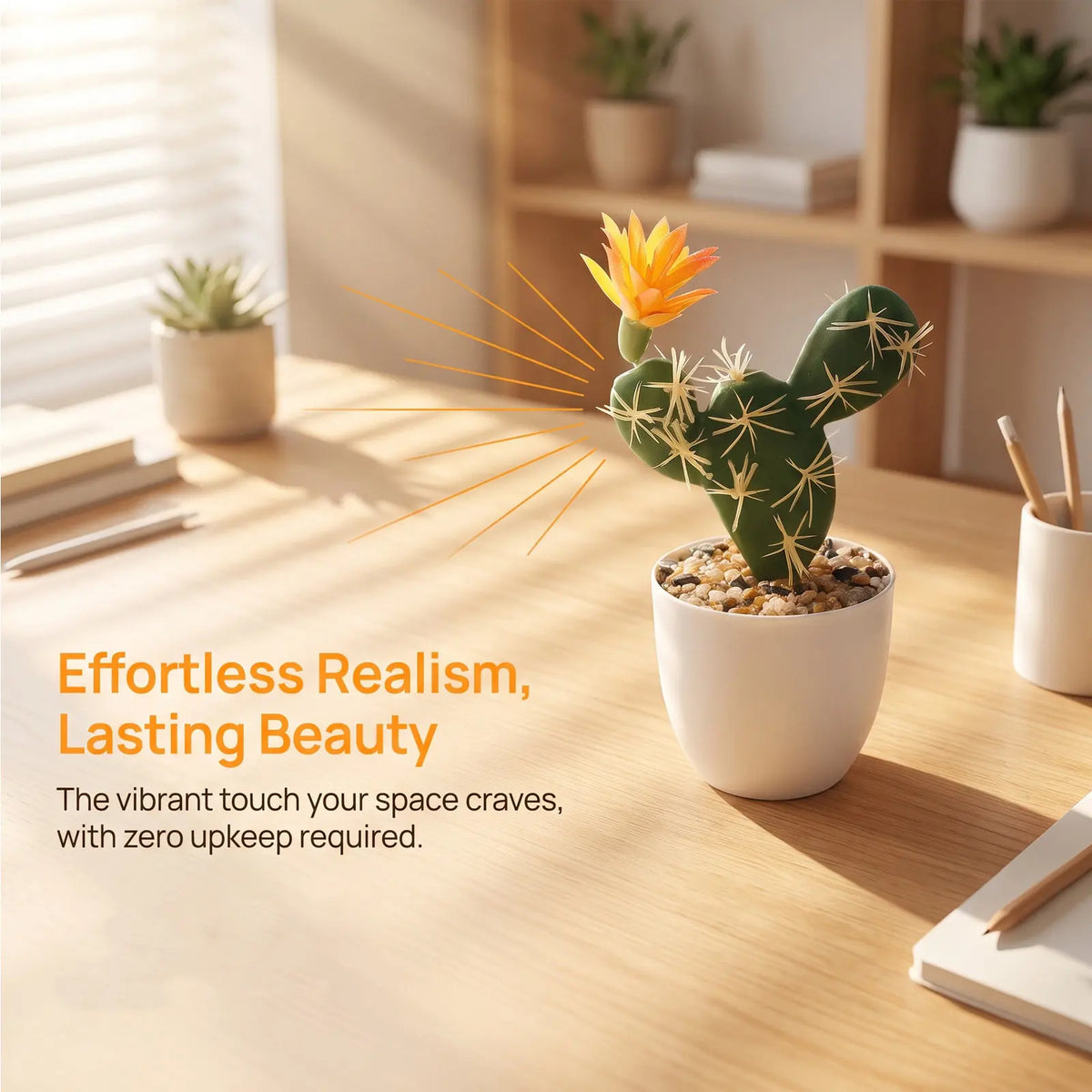 Mini Artificial Cactus Plants in Pots – 7" Faux Succulent Decor Artificial Plant Decor Richie's