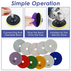 4" Diamond Polishing Pads Kit 10-16 Pcs Wet/Dry for Granite Diamond Polishing Pads Richie's
