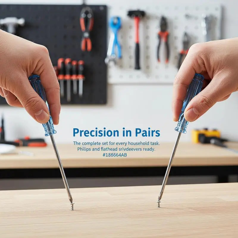 4-Piece Precision Screwdriver Set – Slotted & Cross Blue Handle Precision Screwdriver Set Richie's