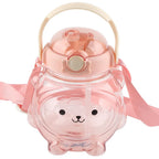 1000ml Cartoon Bear Resin Water Bottle with Shoulder Strap Resin Water Bottle Richie's