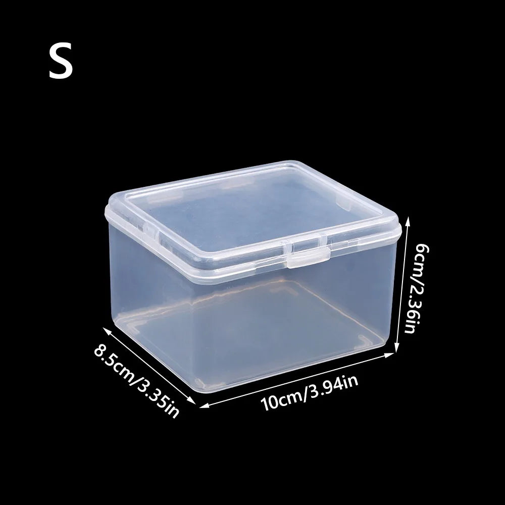 Clear Plastic Storage Box with Lid – Stackable Small Container Storage Container Richie's S