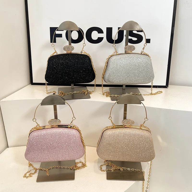 Women's Glitter Evening Clutch Bag – Wedding & Party Shoulder Bag Evening Clutch Bag Richie's