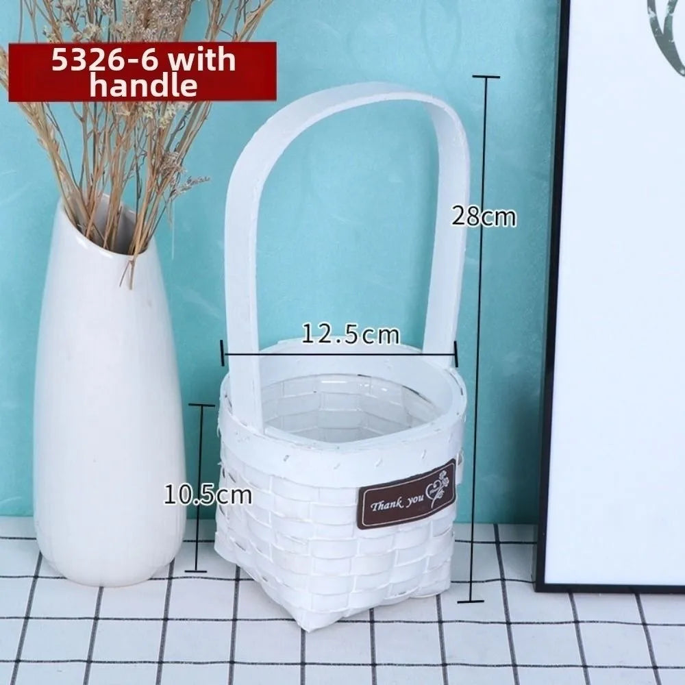 Imitation Rattan Storage Basket with Handle – 8 Colors Woven Storage Basket Richie's