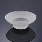 HOBHE Glass Soap Dish – Matte & Transparent Bathroom Holder Glass Soap Dish Richie's Matte