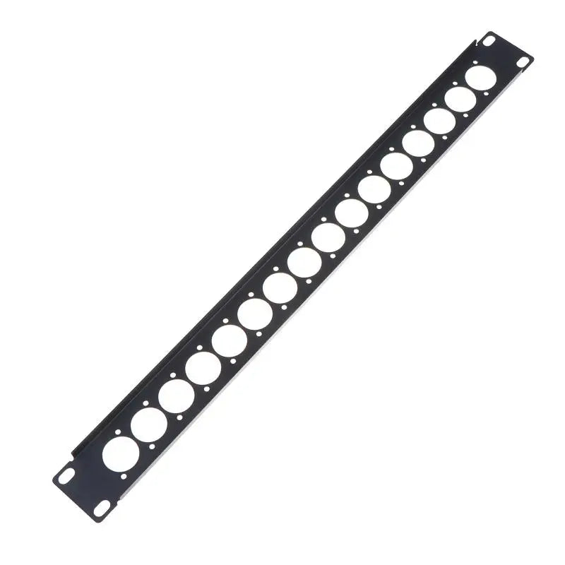 1U Rack Patch Panel 4–16 Way XLR Connector Flight Case Mount Audio Rack Panel Richie's 16 holes
