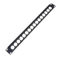 1U Rack Patch Panel 4–16 Way XLR Connector Flight Case Mount Audio Rack Panel Richie's 16 holes