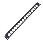 1U Rack Patch Panel 4–16 Way XLR Connector Flight Case Mount Audio Rack Panel Richie's 16 holes