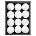 12 Antique-Style Christmas Ball Ornaments – Classic 8cm Baubles Christmas Tree Ornaments Richie's 3 8cm