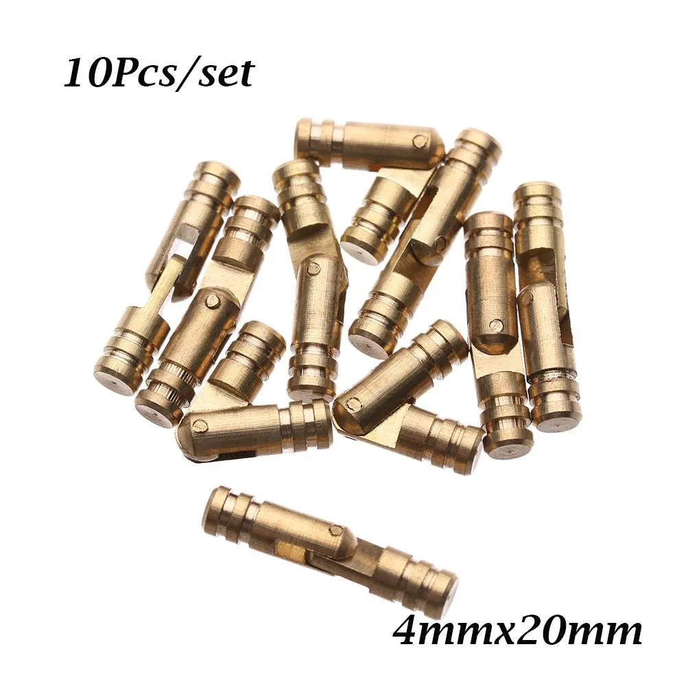 Miniature Concealed Barrel Hinges 10-Pack – Zinc Alloy Gold Barrel Hinge Richie's 4mmx20mm