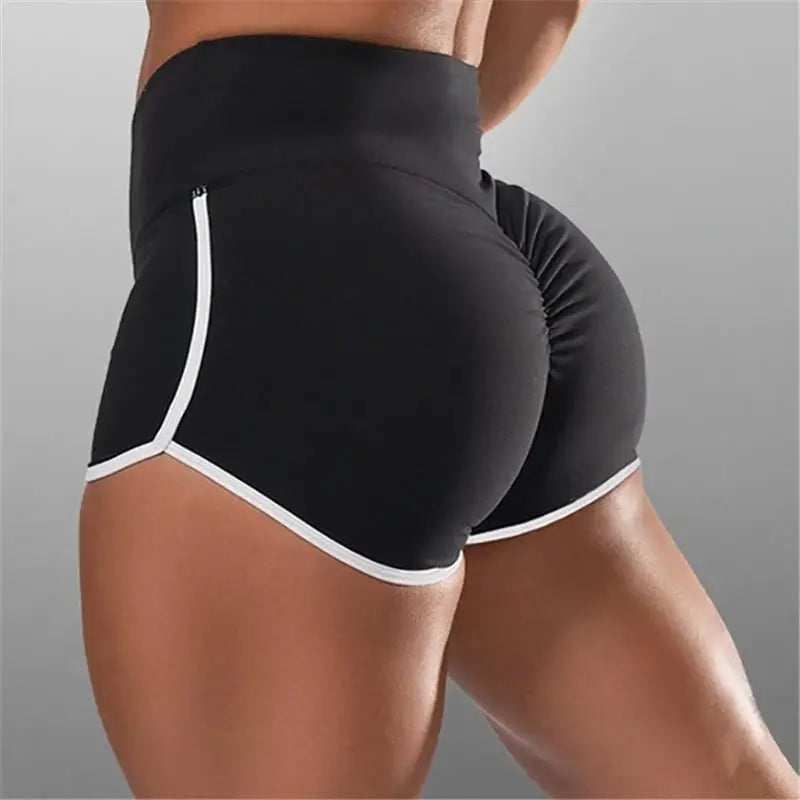 Women's High Waist Quick-Dry Running Shorts | S–3XL Yoga Women's Athletic Shorts Richie's black XXXL