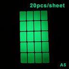 Glow-in-the-Dark Stickers for Switches, Stairs & Motorcycles Luminous Glow Stickers Richie's A5