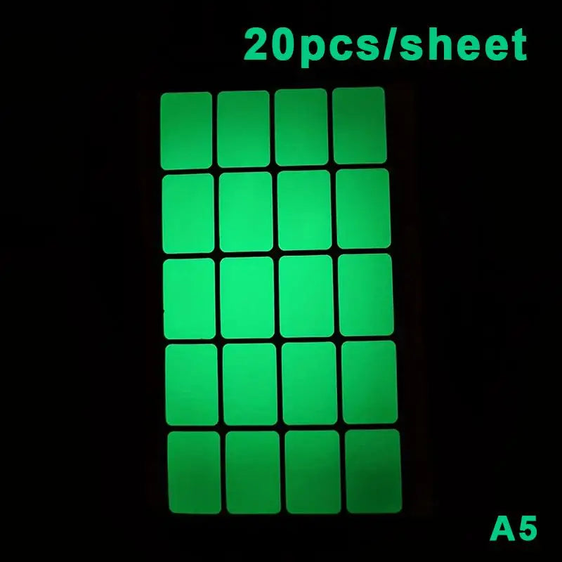 Glow-in-the-Dark Stickers for Switches, Stairs & Motorcycles Luminous Glow Stickers Richie's A5
