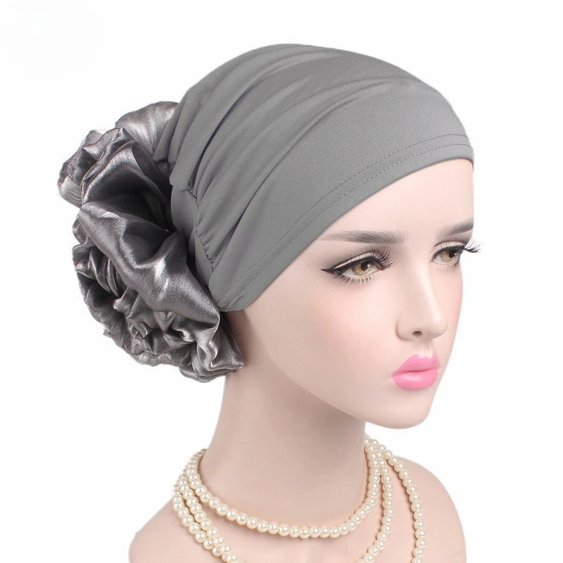 Women's Ruffle Flower Turban Hat – Headscarf & Sleep Cap Women's Turban Hat Richie's