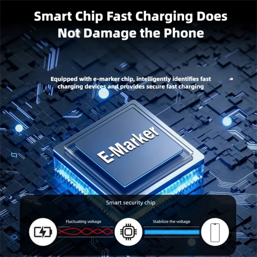 100W USB-C Fast Charging Cable – iPhone 17, Samsung, Xiaomi USB-C Charging Cable Richie's